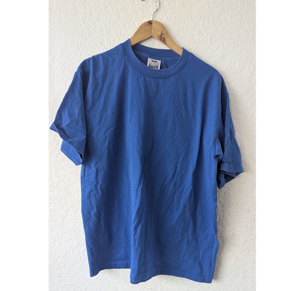 Pro Club Heavyweight Cotton T Shirt Mens XL‎ Blue Short Sleeve Crew Neck Solid
